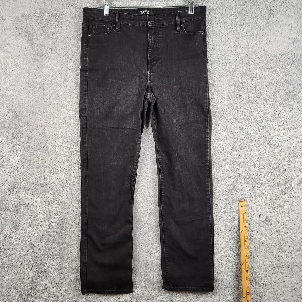 Buffalo David Bitton Jeans Womens 10/30 Black Alyssa High Rise Straight Stretch